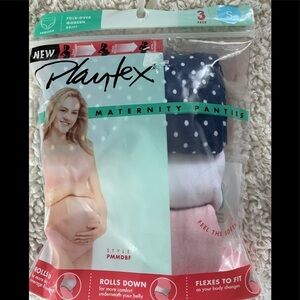 NWT - 3 Pack Playtex Maternity Fold Over Brief - Small